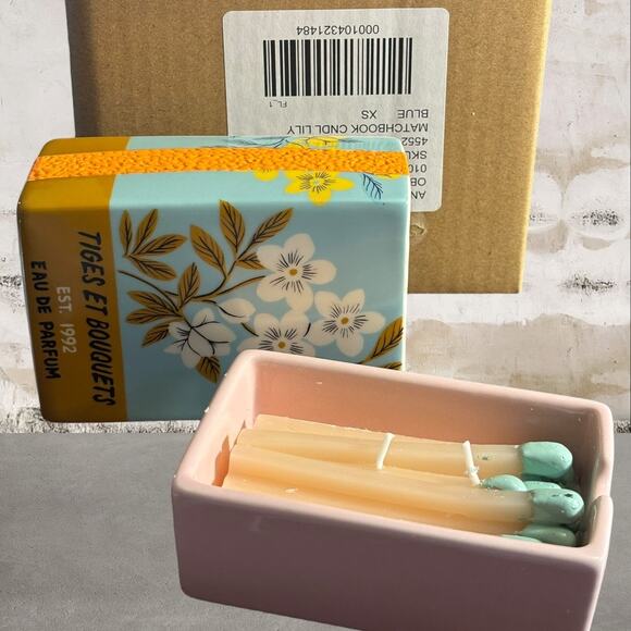 Anthropologie Other - Anthropologie Matchbox Fresh Cotton Blossom & Neroli Ceramic Candle NIB